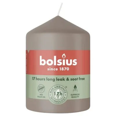 Bolsius Stompkaars Light Taupe Ø58/80 mm 17 uur (6 stuks)