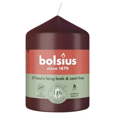 Bolsius Stompkaars Velvet Red Ø58/80 mm 17 uur (6 stuks)