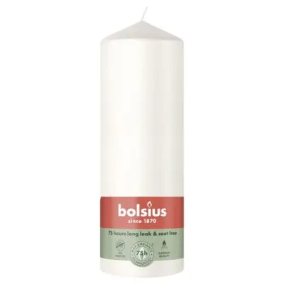 Bolsius Stompkaars Cloudy White Ø68/200 mm 75 uur (6 stuks)