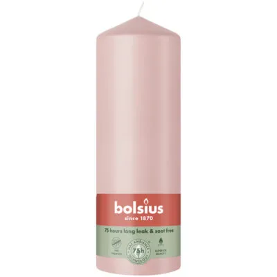 Bolsius Stompkaars Misty Pink Ø68/200 mm 75 uur (6 stuks)