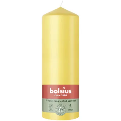 Bolsius Stompkaars Sunny Yellow Ø68/200 mm 75 uur (6 stuks)