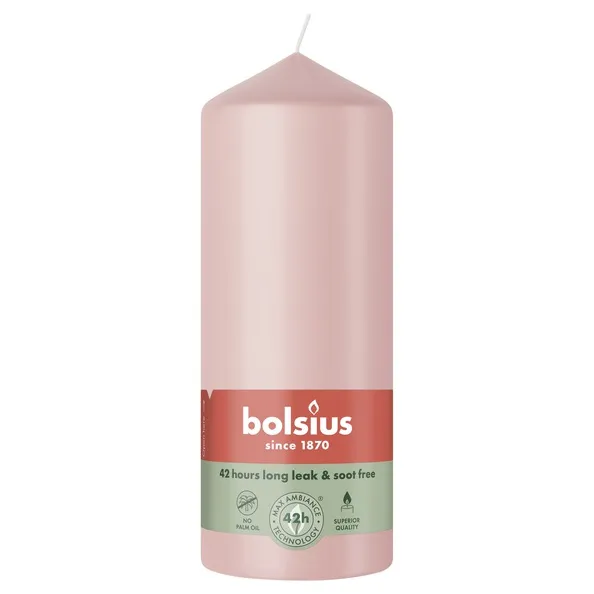 Bolsius Stompkaars Misty Pink Ø58×150 mm 42 uur (6 stuks)