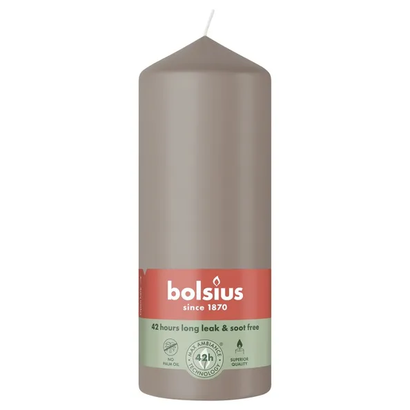 Bolsius Stompkaars Light Taupe Ø58×150 mm 42 uur (6 stuks)