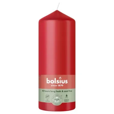 Bolsius Stompkaars Delicate Red Ø58×150 mm 42 uur (6 stuks)