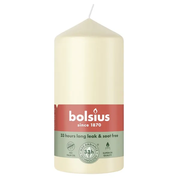 Bolsius Stompkaars Soft Pearl Ø58×120 mm 33 uur (6 stuks)