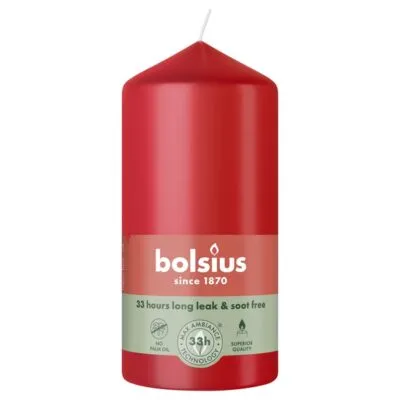 Bolsius Stompkaars Delicate Red Ø58×120 mm 33 uur (6 stuks)