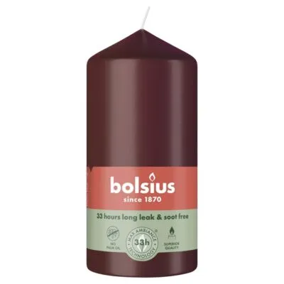 Bolsius Stompkaars Velvet Red Ø58×120 mm 33 uur (6 stuks)