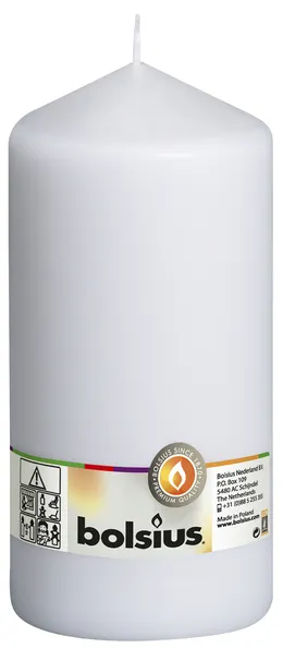 Bolsius Stompkaars Wit Ø98×200 mm 120 uur (8 stuks)