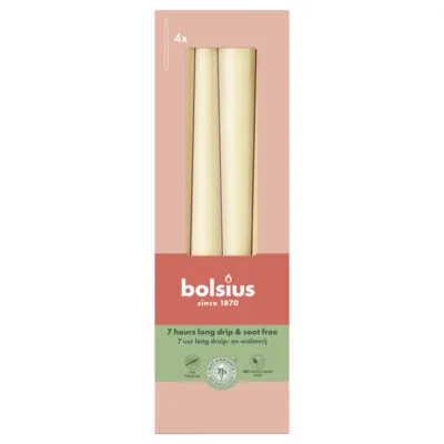Bolsius Gotische Kaarsen Oat Beige Ø24/245 mm 7 uur (8x 4 stuks)