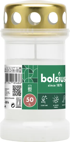 Bolsius Graflicht Nr 3 Met Deksel Wit Ø67×133 mm 50 uur (24 stuks)