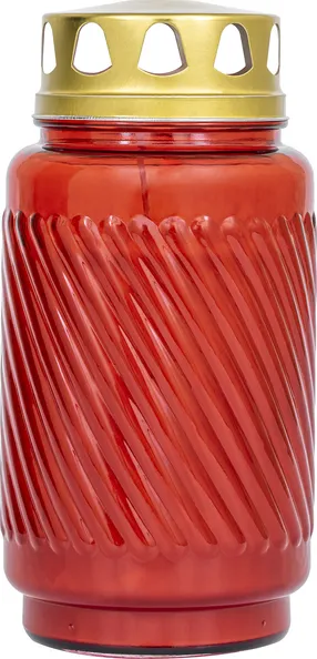 Bolsius Lantaarnglas Met Deksel Rood Ø90×173 mm 100 uur (6 stuks)