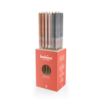 Bolsius Rustieke Tuinkaarsfakkels Assorti Gekleurd Ø30×1130 mm (32 stuks)