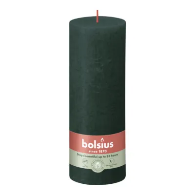 Bolsius Rustiek Stompkaars Pine Green Ø68x190 mm 85 uur (4 stuks)