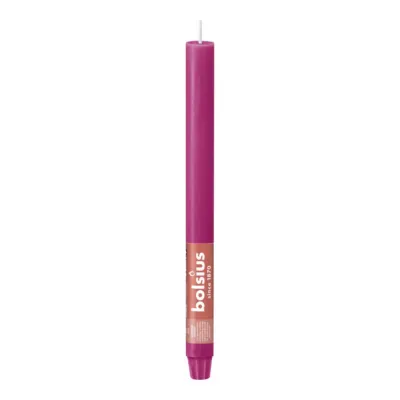 Bolsius Rustiek Tafelkaars Fuchsia Ø23×270 mm 13 uur (9 stuks)