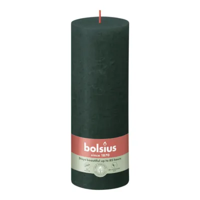 Bolsius Rustiek Stompkaars Pine Green Ø68x190 mm 85 uur (4 stuks)