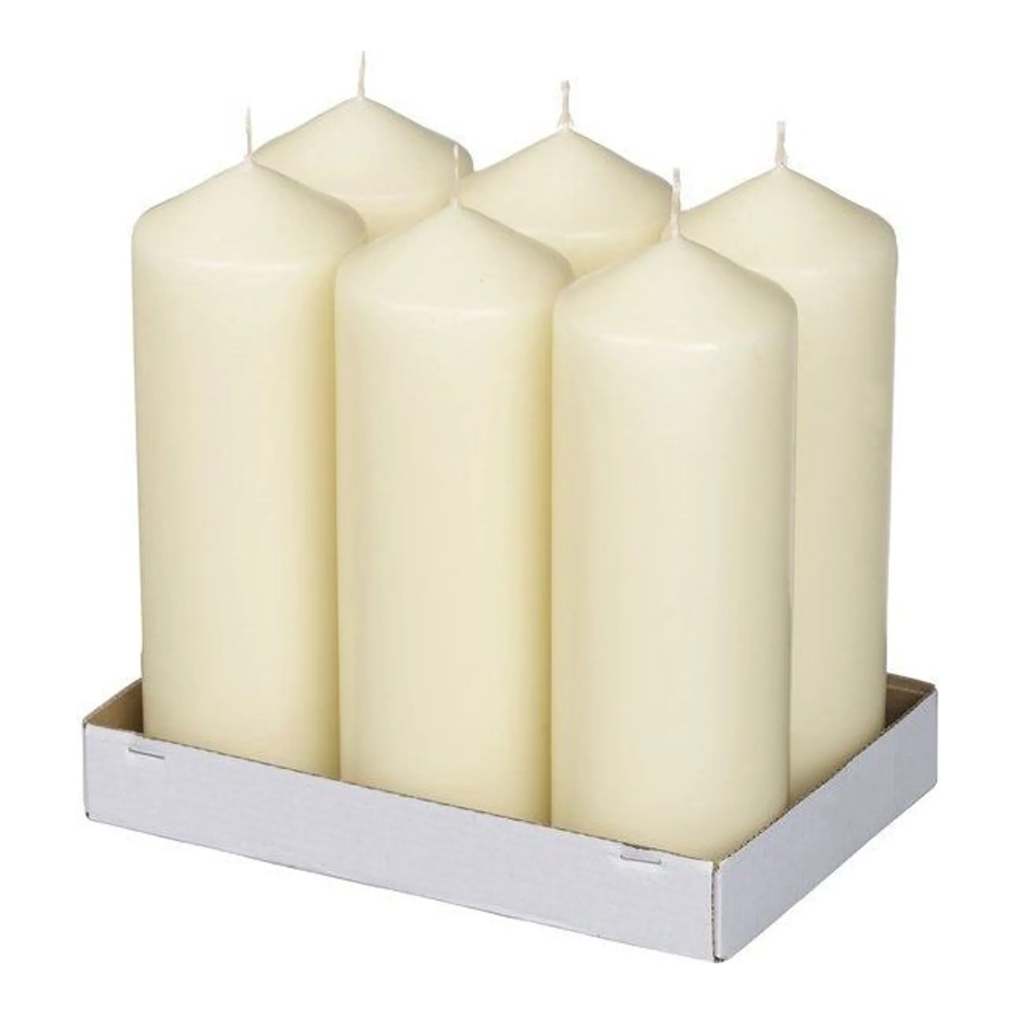 Bolsius Stompkaars Ivoor Ø78x198 mm 96 uur (6 stuks)