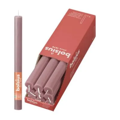 Bolsius Rustiek Tafelkaars Ash Rose Ø23×270 mm 13 uur (9 stuks)