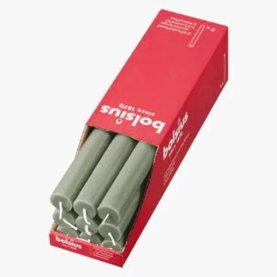 Bolsius Rustiek Tafelkaars Jade Green Ø23×270 mm 13 uur (9 stuks)