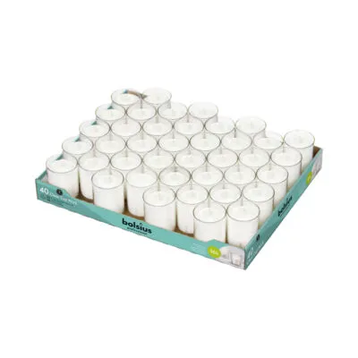 Bolsius Professional Clear Cup Plus Transparant 16 Branduren (40 stuks)
