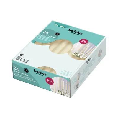 Bolsius Professional Kroonkaarsen Ivoor 240/24 mm 10 Uur (24 stuks)