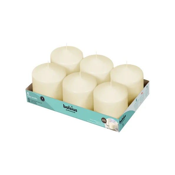 Bolsius Professional Stompkaar 10/10 Ivoor 52 Branduren (6 stuks)