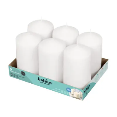 Bolsius Professional Stompkaarsen 15/8 cm Wit 64 Branduren (6 stuks)