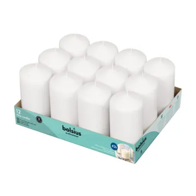 Bolsius Professional Stompkaarsen Wit 13/7 cm 40 Branduren (12 stuks)