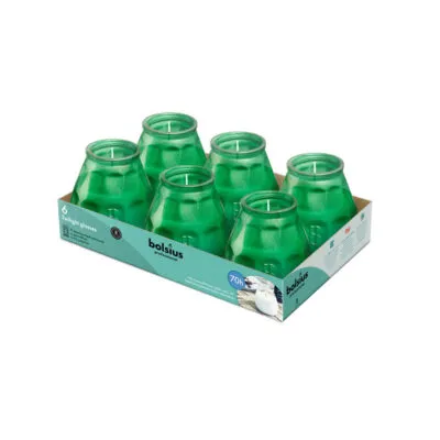 Bolsius Prof Twilight Metallic Groen (6 stuks)