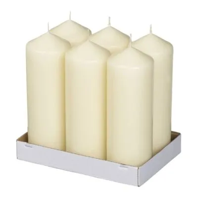 Bolsius Stompkaars Ivoor Ø78×198 mm 96 uur (6 stuks)