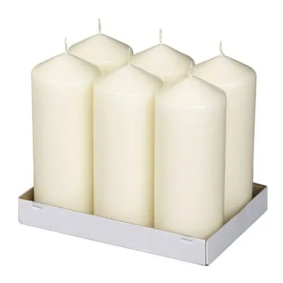 Bolsius Stompkaars Ivoor Ø78×198 mm 96 uur (6 stuks)