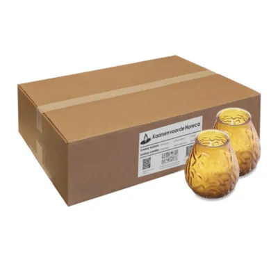 Bolsius Lowboy Amber Ø95×105 mm 70 uur (12 stuks)