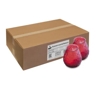 Bolsius Lowboy Rood Ø95×105 mm 70 uur (12 stuks)