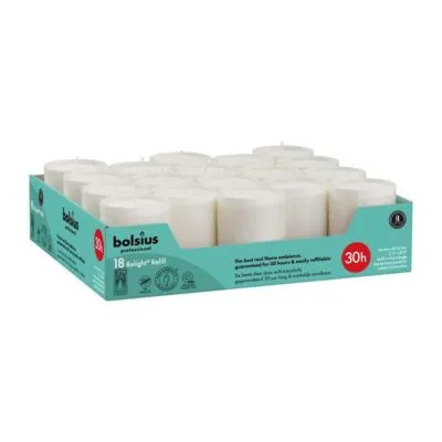 Bolsius Professional Relight Navullingen Wit Ø52×64 mm 30 uur (4x 18 stuks)