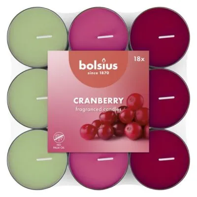 Bolsius Geurlichten Cranberry (8x 18 stuks)