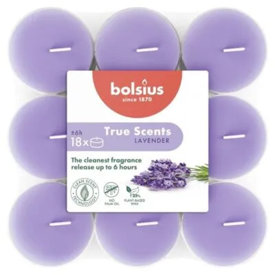 Bolsius Geurlichten Lavender (8x 18 stuks)