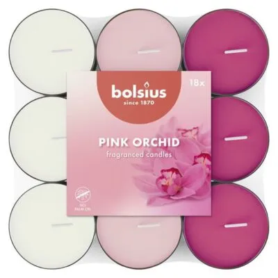 Bolsius Geurlichten Pink Orchid (8x 18 stuks)