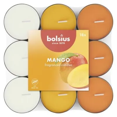 Bolsius Geurlichten Mango (8x 18 stuks)