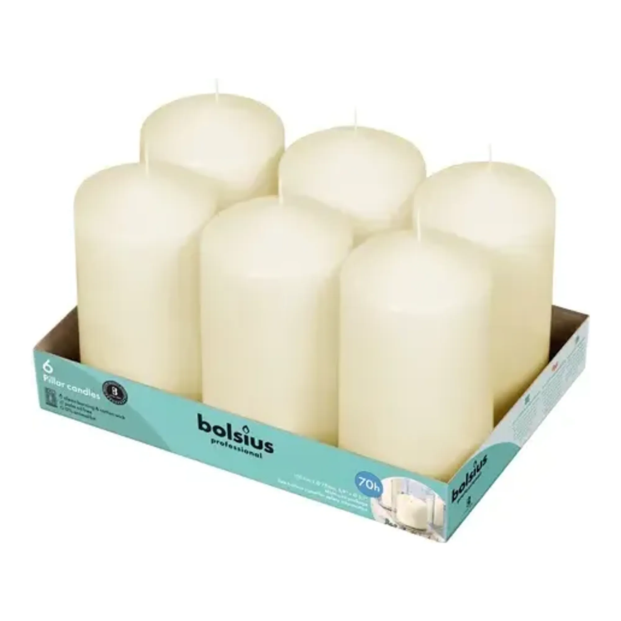 Bolsius Professional Stompkaars 15/8 Ivoor (6 stuks)