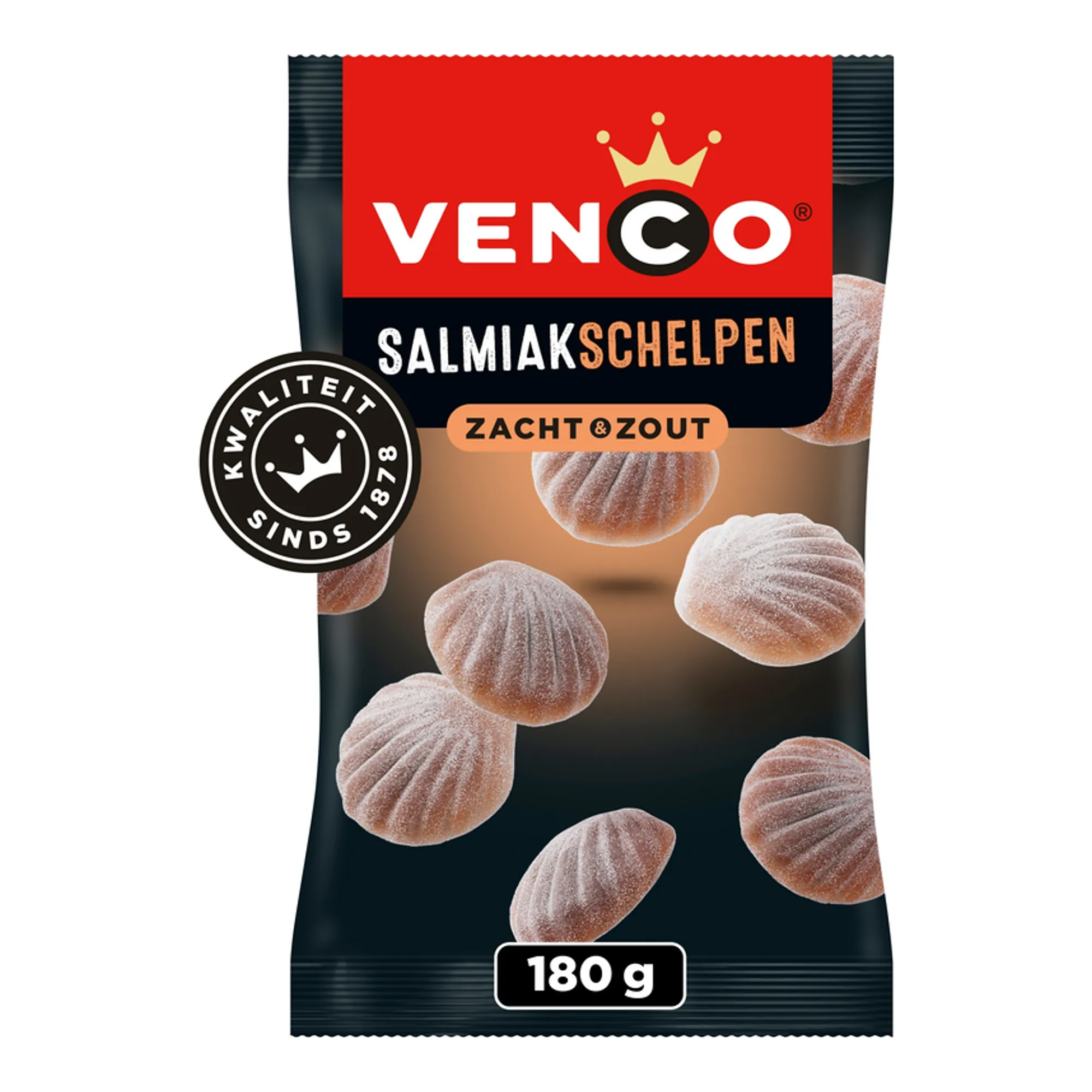 Venco Salmiakschelpen Zakje (12x 180 gr)
