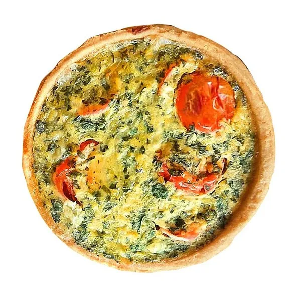 Quiche spinazie tomaat 11cm. 150gr. a24