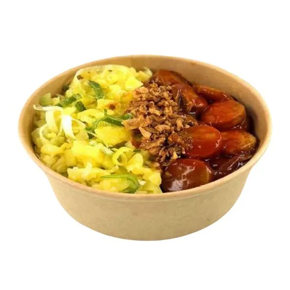Compleet menu aardap. prei curryworst 270 gr. a8
