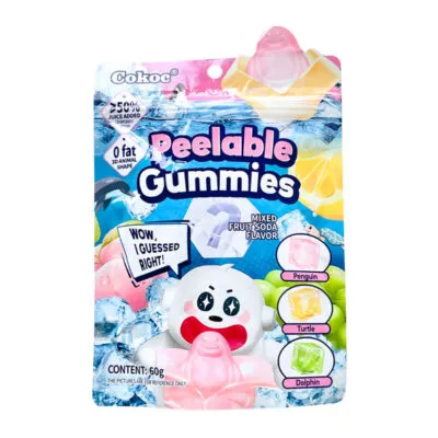 Cokoc peelable gummies mixed fruit soda zakje 60 gr