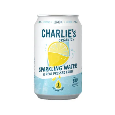 Charlie’s Organics Sparkling Water Lemon Bio Blik (12x 33 cl)