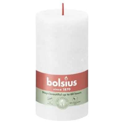 Bolsius rustiekkaars 190/68 cloudy white
