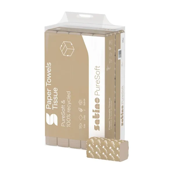 Satino PT2 PureSoft papieren handdoekje z-vouw 2-laags 20.6x24cm a3750
