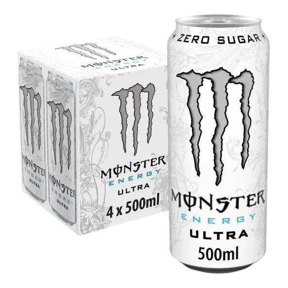 Monster ultra white blik 0.5 liter 4-pack